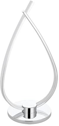 EGLO LED Tischlampe Roncade, 1 flammige Tischleuchte, Nachttischlampe aus Alu, Kunststoff, Farbe: Chrom, inkl. Schalter