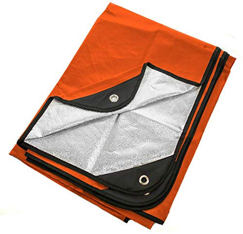 Arcturus Robuste Survival-Decke, isoliert, reflektierend, 152 x 208 cm, für jedes Wetter, Wiederverwendbare Notfalldecke für Auto oder Camping (Orange)