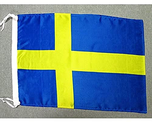 AZ FLAG - Flagge Schweden - 45x30 cm Freiner Polyester - Schwedische Fahne 30 x 45 Cm - Flaggen