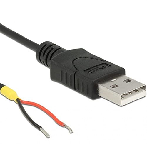 DELOCK CABLE USB 2.0 TYP-A MACHO 2 EXTREMOS DE CABLE ABIERTOS 1,5 M RASPBERRY