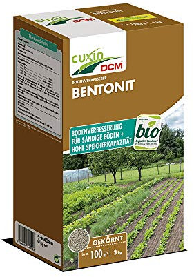 Cuxin Bio Bentonit Granulat für ca. 100 m²⎜Gesteinsmehl verbessert die Bodenstruktur von sandigen Böden⎜ (3,0 Kg)