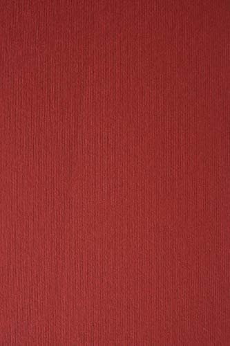Netuno 100x Strukturkarton Rot DIN A4 21 x 29,7 cm 280g Nettuno Rosso Fuoco Strukturpapier bedruckbar Bastelkarton mit Linien für Visitenkarten, Diplome, Einladungen, Tischkarten, Platzkarten.
