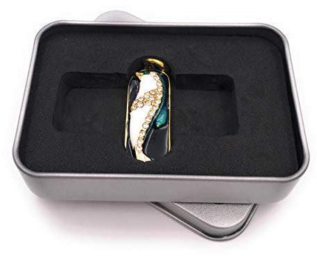 Onwomania Delfin Aus Metall Anhänger Charm USB Stick in Alu Geschenkbox 64 GB USB 2.0