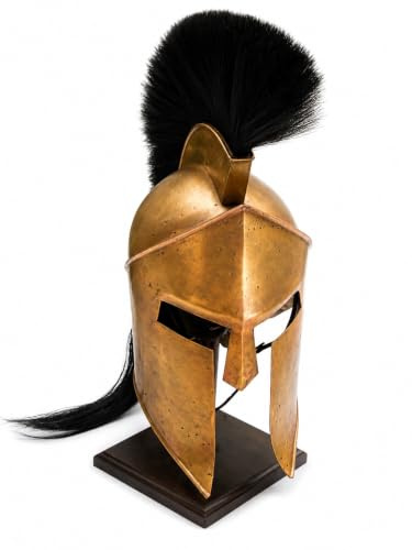 Nautical Replica Hub Mittelalter Rüstung König Leonidas griechischer Spartaner 300 Römischer Helm mit Holzständer