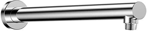 Brazo de ducha Brazo de extensión de ducha redondo de 16 con brida, brazo de extensión de ducha universal para cabezal de rociado recto montado en la pared, tipo de ducha tipo lluvia, cromo pulido