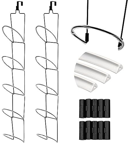 Livememory Hängendes Hutregal, Perückenregal, Baseballkappen, Hutablage, für Tür, Wand, Schrank, Badezimmer, 10 Stück (schwarz)