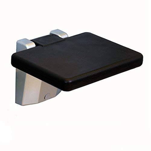 HYCH-Siège De Douche Rabattable Antidérapant Et Résistant À L'usure, Pliez Librement Ne Prend Pas De Place, Texture Douce Salle De Bains Tabouret Mural Pliant,Noir,20cm×26.5cm×37.5cm