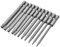 Mesee 11 Pieces Torx Screwdriver Bits Set, 1/4 Inch Hex Shank T6-T40 Magnetic Star Torx Head Security Screwdriver Drill Bit Electric Screwdrivers Tool Accessory, 75mm Length