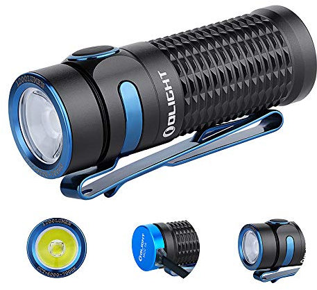 OLIGHT Baton3 1200 Lumens Ultra-Compact EDC Flashlight, Powered by Rechargeable Battery for Household Search, Outdoor Camping, Hiking and Mountaineering (Black)