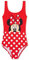 Disney Costume da Bagno Piscina Bambina, Costume Intero, Costume Mare Bambina Set (Rosso Minnie, 5-6 Anni)