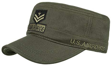 QICHEN Military Army Cap Herren Flache Baseball Cap Freien Wandern Sonnenschutz Freizeit Kappe Verstellbar (Armee grün)
