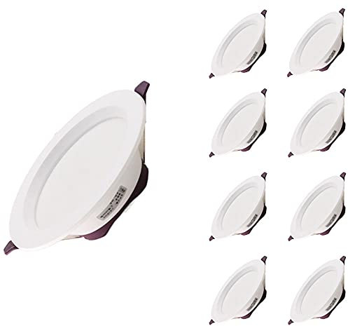 SDUYTEG Paquete De 8 Luces LED Empotradas De 3,5 Pulgadas Y 9 W, Lámparas Empotrables De Aluminio con Diseño De Moldura Suave, Lámparas De Techo De Bajo Consumo Y Ahorro De Energía