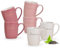 Schöne Tassen 6er Set mit Herzen gold Spruch HOME in weiß, rosa & pink - Moderne Porzellan Kaffeebecher für Cappuccino, Kaffee, Tee für 300ml - Romantische Teetassen im 300ml als Kaffeetasse
