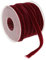 Egurs Samtband 20 Yard/Rollen 10mm Dekoband Samt Geschenkband Schleifenband Samtborte Zierband Einseitiges Band Rotwein