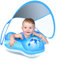 LAYCOL Schwimmring Baby mit abnehmbarem Sonnendach, Baby Float Aufblasbare schwimmreifen Baby für Baby ab 3-36 Monate(Dunkelblau, XL)