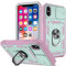 DAWEIXEAU für iPhone X Hülle,iPhone XS Hülle,Kameraschutz Handyhülle Drop Resistance Handys Schutzhülle für iPhone X/XS (5.8) (Rosa Grün)