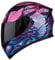 Lightweight Full Face Motorcycle Street Bike Helmet with Clear/Tinted Sun Visor Unisex Adult Comfortable Motorbike Moped Helmet for Youth Men and Women, DOT/ECE Approved,Pink Purple B,XL