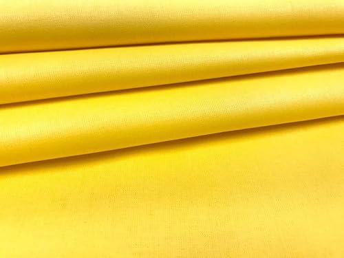 PINaPIN Premium Baumwollgewebe Baumwollstoff 100% Baumwolle Stoffe meterware zum nähen Babyschlafsack, Bettzeug, Kinderbettwäsche, Polster, Spielzeuge, Tischdecken 100x160 cm (Gelb)