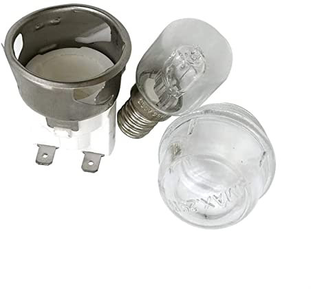 KNOKR 2 sets de E14 Alta temperatura 25 0v 25w Lámpara de horno, soporte de la lámpara de horno, soporte de lámpara de cerámica de iluminación del horno Portalámparas (Size : 1)