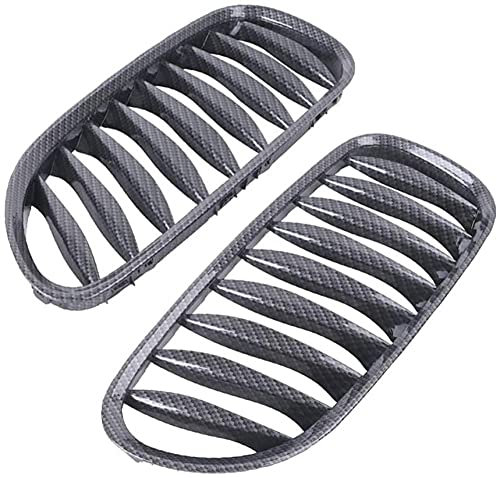 Yucss 2 Stück Autogrill Für BMW Z4 E85 2003-2008 Frontgrills Und Kühler Aus Kohlefaser