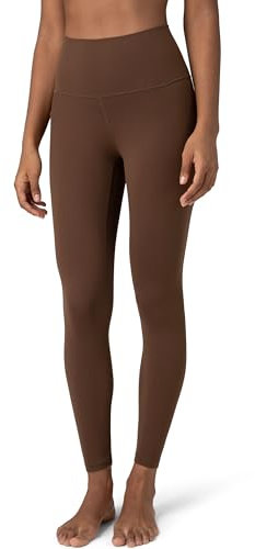 Colorfulkoala Dreamlux Leggings Damen 7/8 High Waist für Yoga Fitness Sportleggings Yogahose Sportshose Leggins, Braun Kakao, S