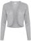 KAFFE Bolero KAankra Damen Bolero Festlich Jäckchen mit Langarm Kurze Strickjacke L, Grey Mel. w. Silver Lurex