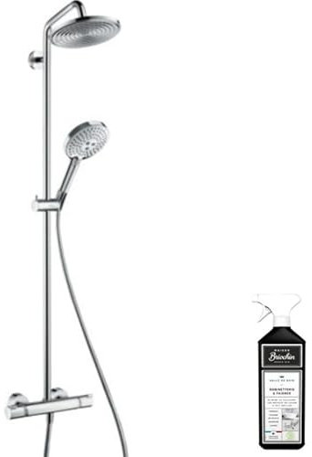Colonne de douche thermostatique HANSGROHE Raindance S 240 chromée + nettoyant Briochin
