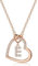 LIHELEI Damen Halskette Herz Buchstabe S925 Roségold Kette Damen Personalisiere Kette, Geburtstags und Weihnachten Geschenk Für Frauen Mädchen Mama Freundin - E(Roségold)