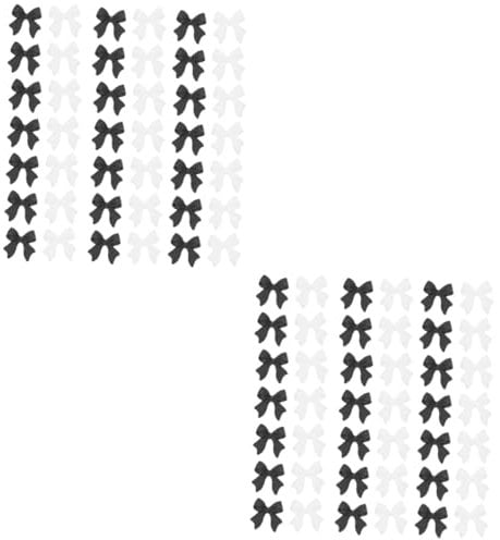 Healeved 200pcs Bow Nail Art Charms Resin Nail Accessories for Creative Manicure Unique Bow Design for Parties and Home Use Friends