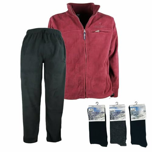 BE BOARD Tuta Completa Invernale Pile Uomo con Calza Pile Colore Casuale in Omaggio ROSSONERO L