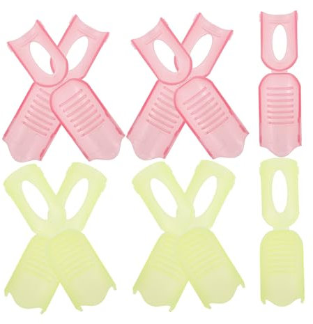 IWOWHERO Pince à Ongles En Plastique Pour Ongles En Gel Lot De 10 Taille Ajustable Outil Pour Dissolvant Résistante Semi-transparente Usage Professionnel Et Domicile