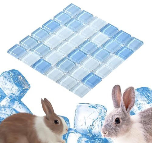 Kyldyna – slät chinchilla-kylsten, nätdesign kaninkylmatta