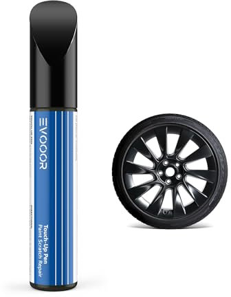 PARTS4EV Wheel Rims Touch Up Paint for Tesla- DIY Curb Rash Repair Exact Color-Matched (Matte Black(fits Model Y 20‘’))