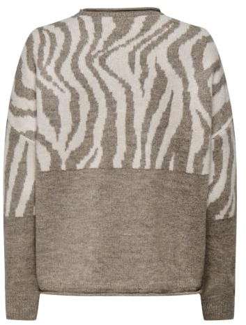 ONLY Damen Onljade Animal Ls O-Neck KNT Noos Onljade Animal Ls O-Neck KNT Noos (1er Pack)