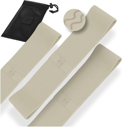 OMNANA® Hip Resistance Bands Set (3 Stück) – Widerstandsbänder rutschfest & elastisch – Fitnessbänder für Krafttraining, Beintraining & Gesäß – Stoffbänder mit Tasche für Yoga, Pilates & Workout