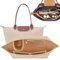 Quzyllic Taschen Organizer für Longchamp, Taschenorganizer L aus Filz, Geschenke für Frauen (Beige)