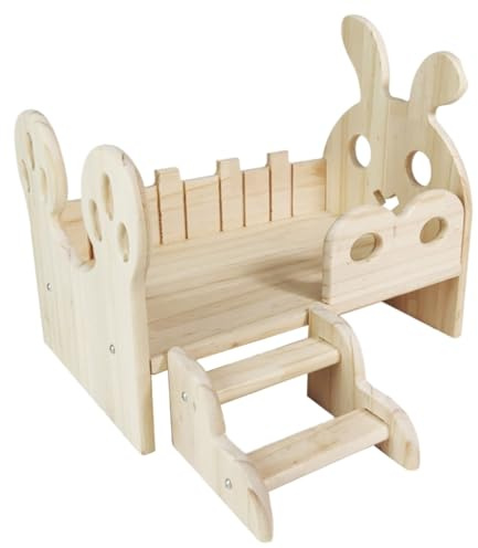 YPREWY Kleintierbett mit Leiter für Hamster Unterhaltungsplattform Spielzeug Dekoration für kleine Haustiere Meerschweinchen