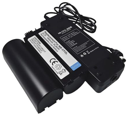 1800 mAh Li-Ionen-Ersatzakku und NB-CP2L-Ladegerät, kompatibel mit Canon SELPHY NB-CP1L CP1500 CP1300 CP1200 CP910 CP900 CP800 CP790 CP780 CG-CP200 (2 Akkus und 1 Ladegerät)