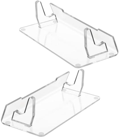 2PCS Handheld Video Game Console Acrylic Clear Stand Space Saving Transparent Bracket Home Game Display Rack