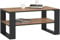 AKORD Couchtisch Holz Alex mit einem Regal, 92x45x53cm, Für Wohnzimmer, Schlafzimmer Schrank, Minimalistisch Modernes Design, Schichtstoffplatte 16mm, Farbe Handwerkliche Eiche & Schwarz