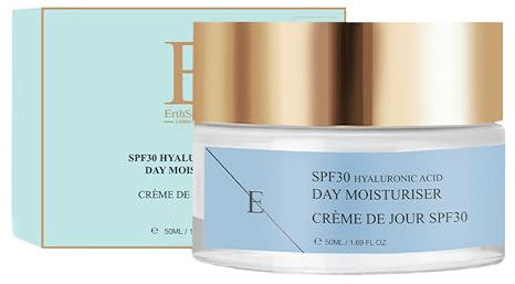 ErthSkin London Hyaluronic Acid Day Moisturiser, SPF 30, 50ml