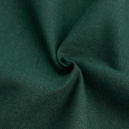 67cmx1m Cotton Linen Fabric Dark Green Embroidery Fabric Needlework Material Cloth for Quilting, Sewing, Crafts