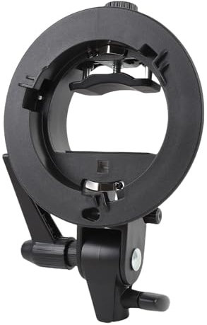 Bewinner S Type Speedlite Bracket Bowens Mount, for Godox AD100Pro AD200Pro V860III V1, Adjustable Speedlight Handle Precise Tilt Control for Speedlite Flash Snoot Softbox Beauty Dish
