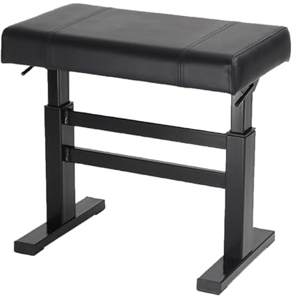 ETUELNOPT Klavierhocker, Hydraulische Klavierbank aus Leder, höhenverstellbar von 44,5–57,5 cm, 661 lbs belastbar, mehrere Stile(Style 1)