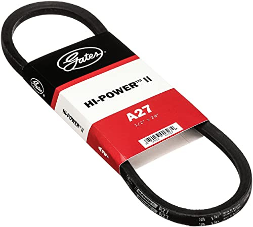 Gates A27 Drive Belt, V Belt | Replaces IA27 AP27 5950 6A139 76027 A-A27 DBA27 107417 228366 366201 1820715 2027709 72027709. OE-grade replacement.