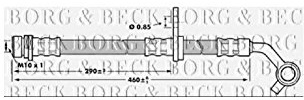 Borg & Beck BBH7014 Brake Hose To Fit Hyundai Accent 00-