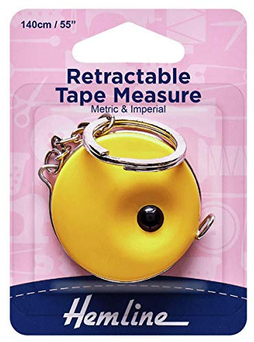 Mètre ruban rétractable avec anneau porte-clés 140 cm