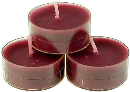 nk candles 20 dänische Teelichter farbig durchgefärbt, Auswahl, von Nordlicht-Kontor (Bordeaux - Rot)