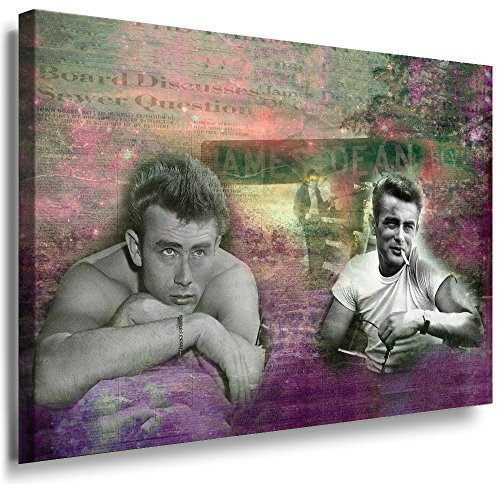 Julia-Art Leinwandbilder - James Byron Dean Bild 1 teilig - 40 mal 30 cm Leinwand auf Rahmen - sofort aufhängbar Wandbild XXL - Kunstdrucke QN167-1