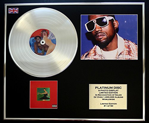 EC Kanye West/Platin Schallplatte & Foto-Darstellung/Limitierte Edition/My Beautiful Dark Twisted Fantasy